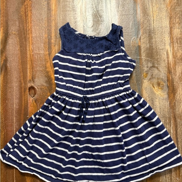 Max Studio Girls Dress in Navy and White Stripes. EUC - Picture 2 of 3